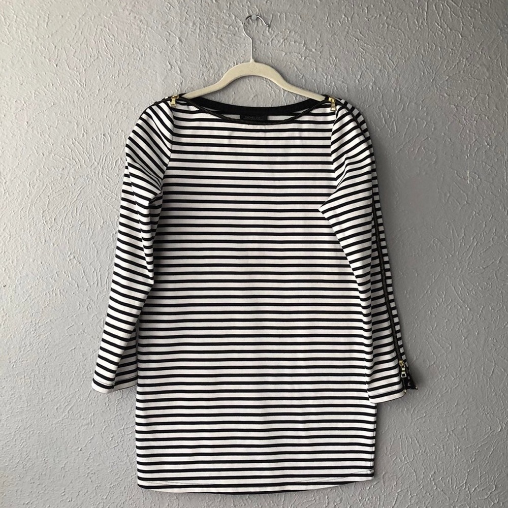 Rachel Zoe for A Pea in the Pod Black/White Stripe Tunic Dress - Small